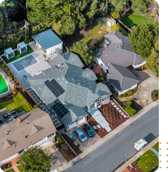 beautiful home top view