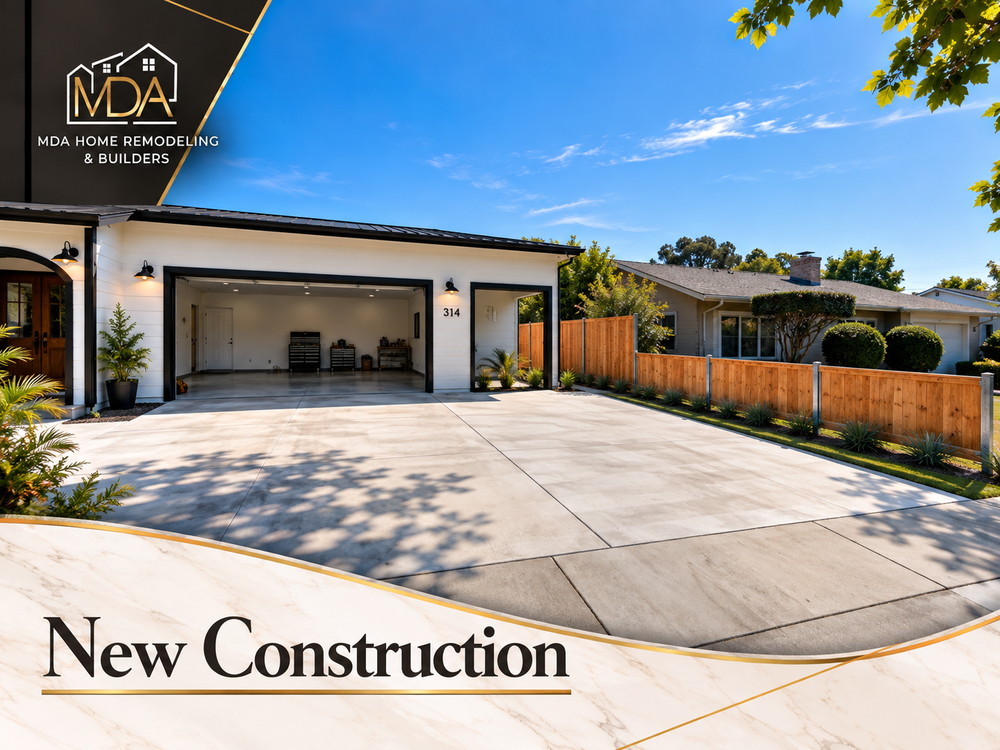 New construction by MDA Builders