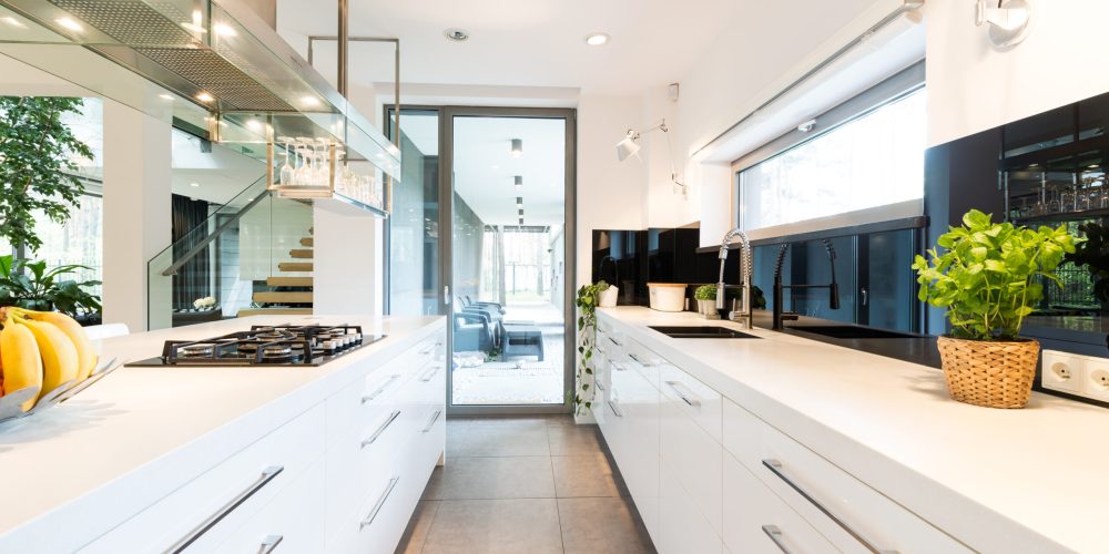 Cropped shot of a full of light kitchen interior